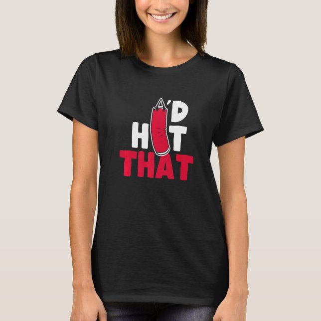 T-shirt Boxing Punching Bag Je frappais ça (Devant)