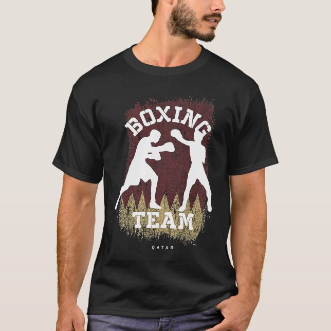 T-shirt Boxing Qatar Combat Sports Fighter Boxing (Devant)