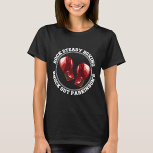 T-shirt Boxing Rock Steady Knock Out Fighter Parkinsons Re