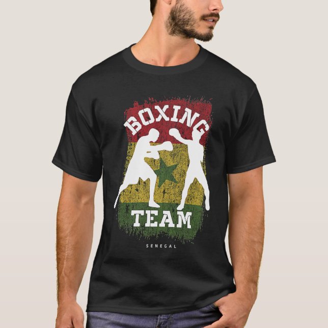 T-shirt Boxing Senegal Combat Sports Fighter Boxing (Devant)