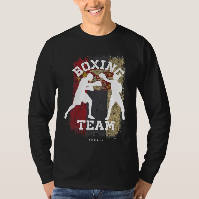 T-shirt Boxing Serbia Combat Sports Fighter Boxing (Devant)
