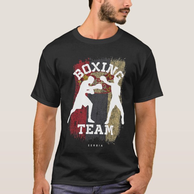 T-shirt Boxing Serbia Combat Sports Fighter Boxing (Devant)