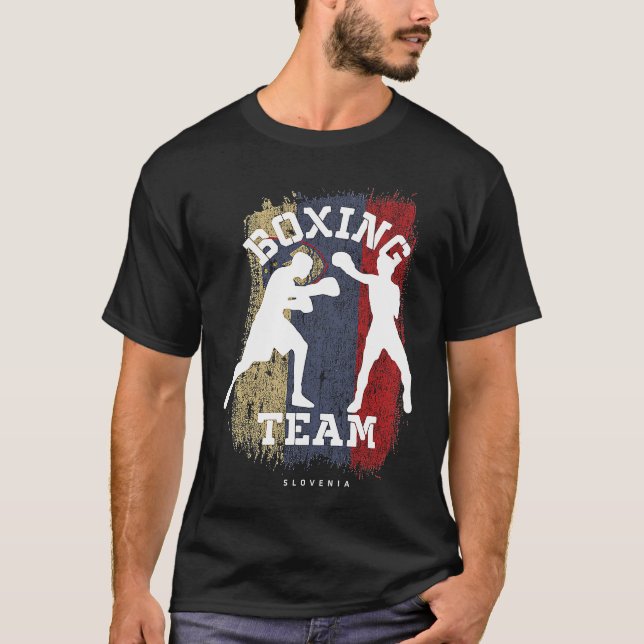 T-shirt Boxing Slovenia Combat Sports Fighter Boxing (Devant)