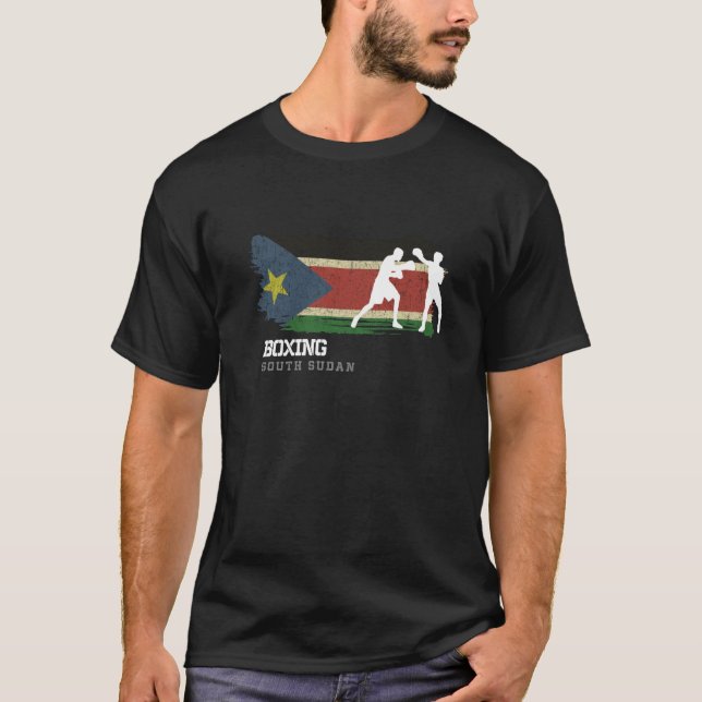 T-shirt Boxing South Sudan Combat Sports Fighter Boxing  1 (Devant)