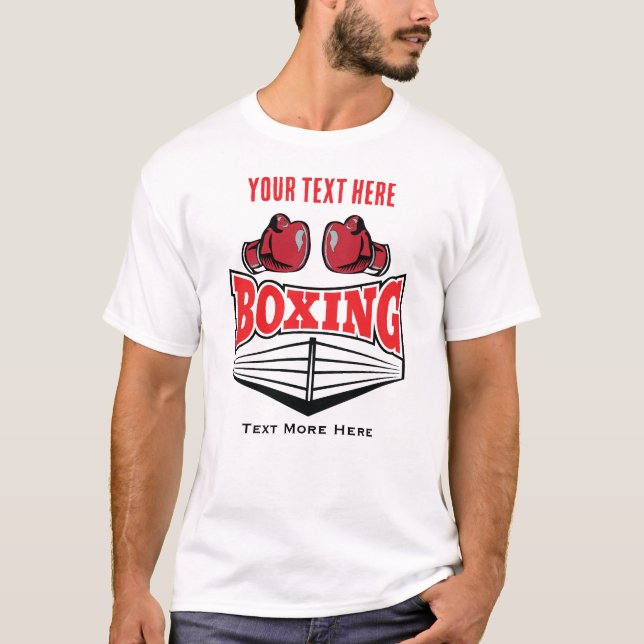 T-shirt Boxing Sport Power and Fighting Design (Devant)
