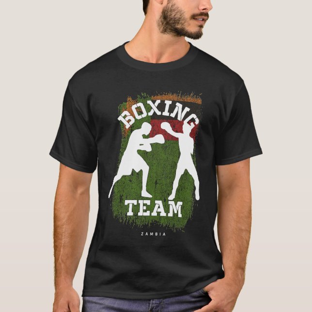 T-shirt Boxing Zambia Combat Sports Fighter Boxing (Devant)