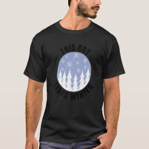T-shirt Boy aime les journées d'hiver douillettes Paysage