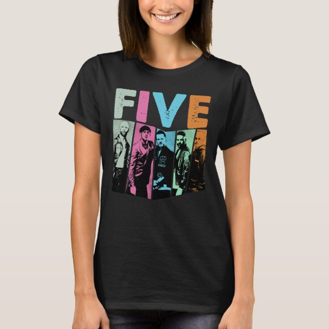 T-shirt boy band five  (Devant)