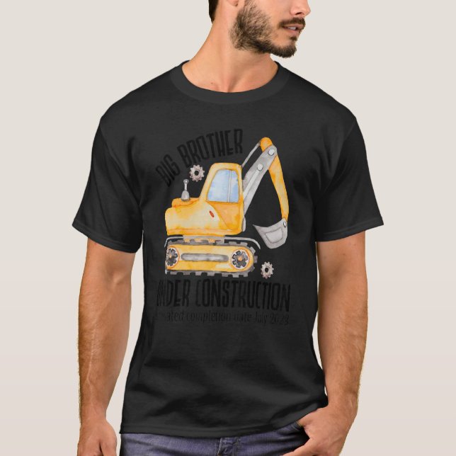 T-shirt Boy Big Brother Under Construction Estimated Date  (Devant)