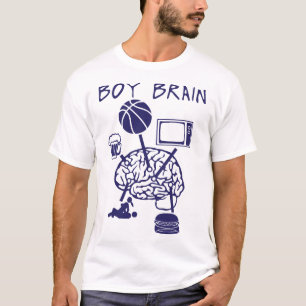 T-shirt boy brain basket tv biere bouffe cerveau homme