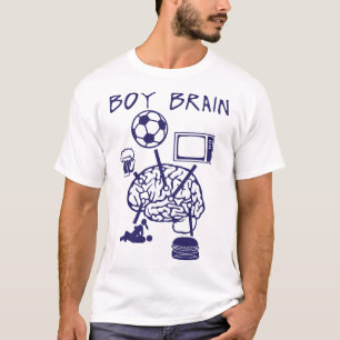 T-shirt boy brain foot tv biere bouffe cerveau homme footb