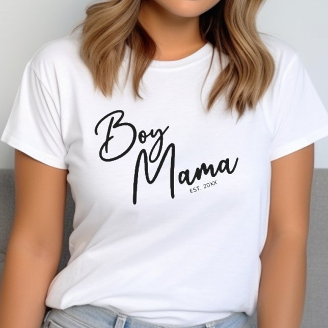 T-shirt Boy Maman Tendance Typographie Simple Mama Mommy (Créateur téléchargé)