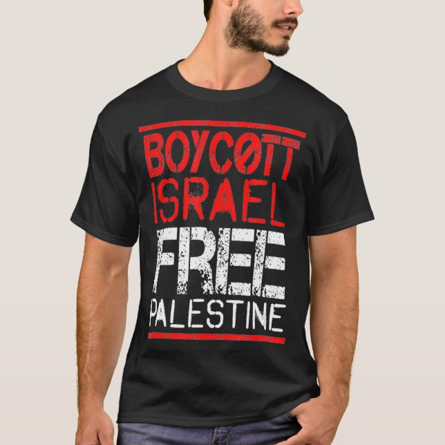 T-shirt Boycott Israel Free Palestine  Gaza War Awareness  (Devant)