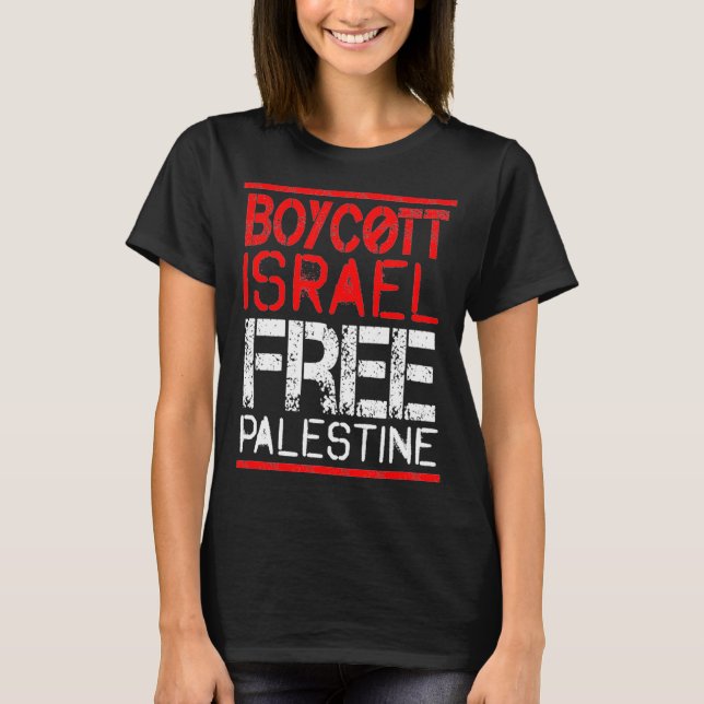 T-shirt Boycott Israel Palestine Gaza War Awareness  (Devant)