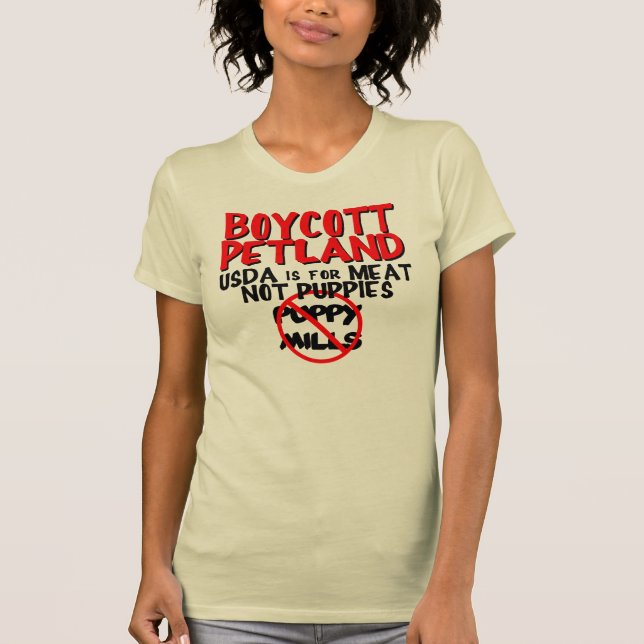 T-shirt Boycott Petland (Devant)