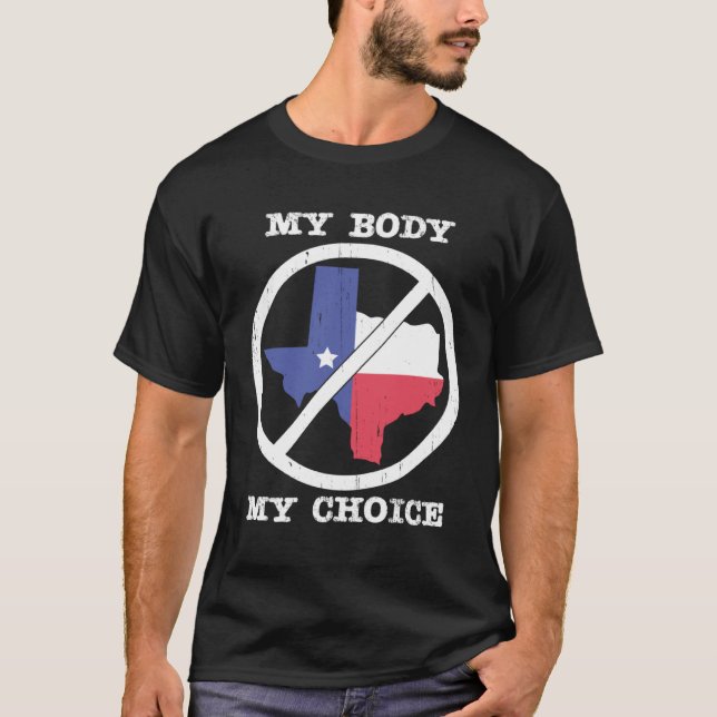 T-shirt Boycott Texas Anti Texas My Body My Choice Her Bod (Devant)