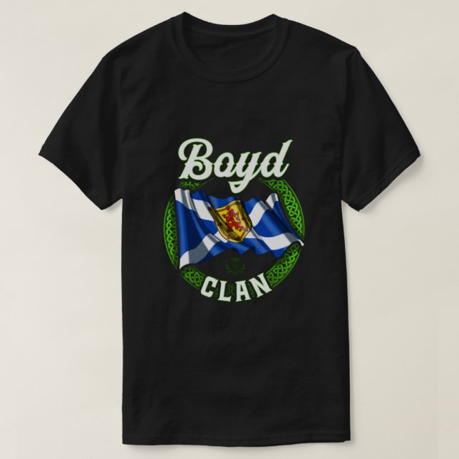 T-shirt Boyd Clan Scottish Nom de famille Scotland Drapeau (Design devant)