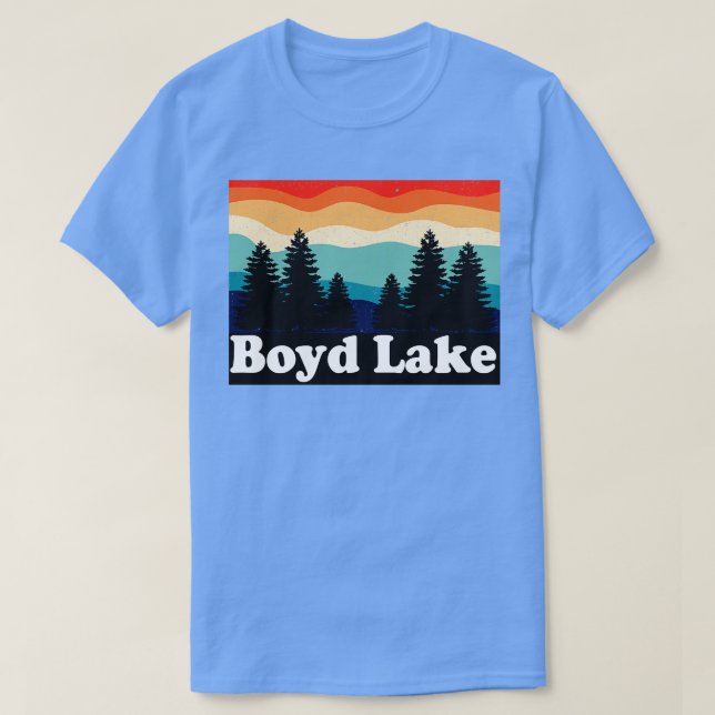 T-shirt Boyd Lake Colorado Retro (Design devant)