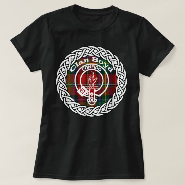 T-shirt Boyd nom de famille Ecosse clan tartan crest badge (Design devant)