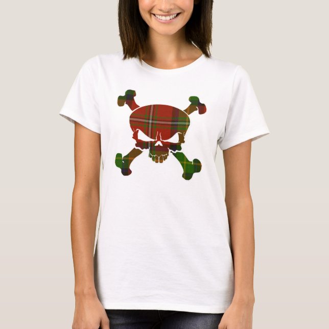 T-shirt Boyd Tartan Crâne Pas de bannière (Devant)
