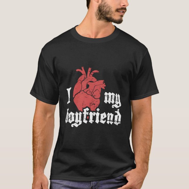 T-shirt Boyfriend Cute Emo Emocore Hardcore Punk Music Emo (Devant)