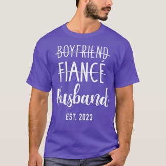 T-shirt Boyfriend fianc hus 2023 pour mariage et lune de m