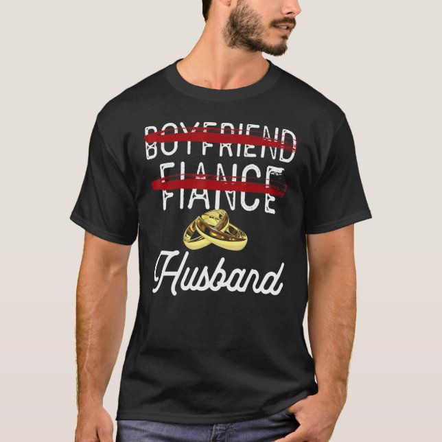 T-shirt Boyfriend Fiance Husband Groom Wedding Themed (Devant)