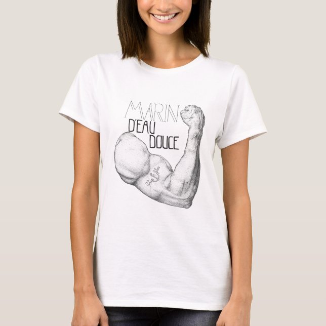 T-shirt Boyfriend marin d'eau douce (Devant)