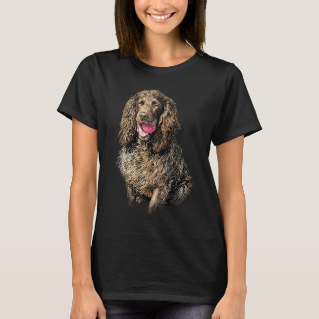 T-shirt Boykin Spaniel Artistic Sketch Portrait (Devant)