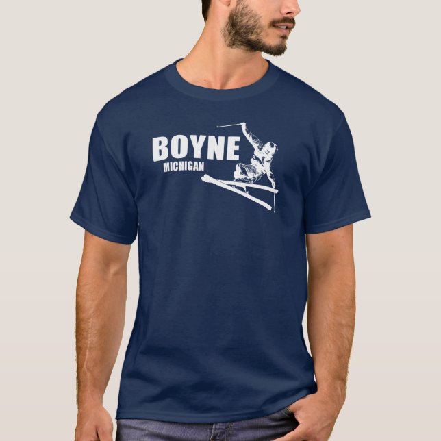 T-shirt Boyne Mountain Resort Michigan Skier (Devant)