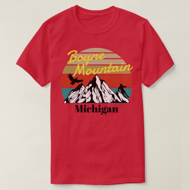 T-shirt Boyne Mountain ski Michigan 1 (Design devant)