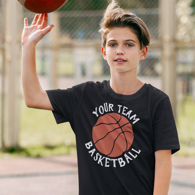 T-shirt Boys Basketball Team, Nom du joueur et Numéro Jers (Créateur téléchargé)