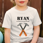 T-shirt Boys Construction Builder Anniversaire Garçon<br><div class="desc">Construisons quelque chose de FUN ! Ce design est doté d'outils/marteaux de construction d'aquarelle uniques pour votre petit bricoleur.</div>