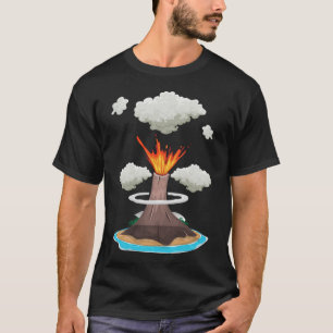 T-shirt Boys Girls Volcano Lover Cool Lava Cute Geology