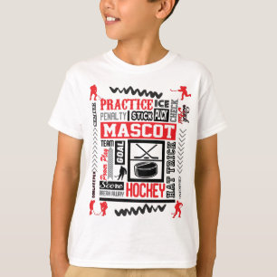 T-shirt Boys Hockey Terminologie en rouge