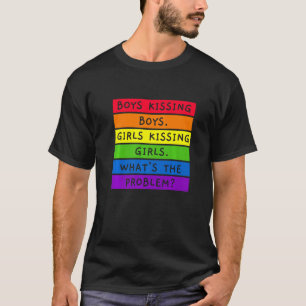 T-shirt Boys Kissing Boys Girls Kissing Girls LGBTQIA+ CSD