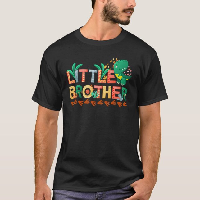 T-shirt Boys Little Brother Dino (Devant)