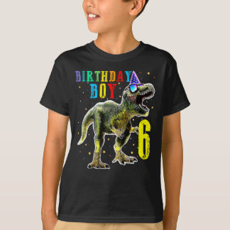 T-shirt Boys Rawr I'm 6 6TH Birthday Dinosaur Shirts Dinos