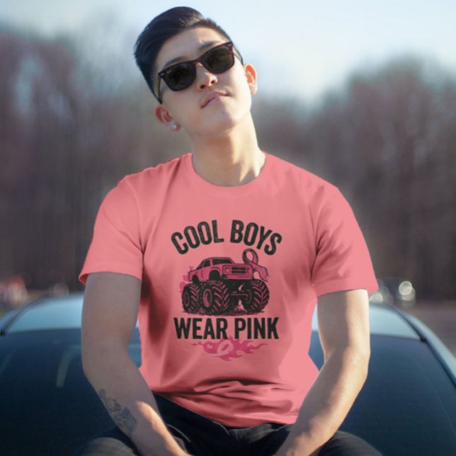 T-shirt Boys Wear Pink Shirt – Monster Truck Cancer Awaren (Créateur téléchargé)