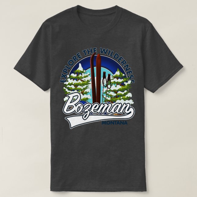 T-shirt Bozeman Montana ski 1 (Design devant)