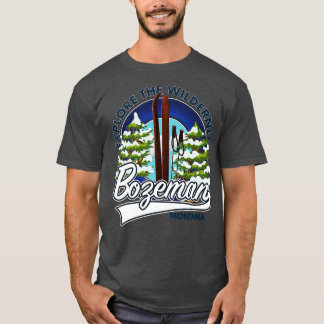 T-shirt Bozeman Montana ski 1