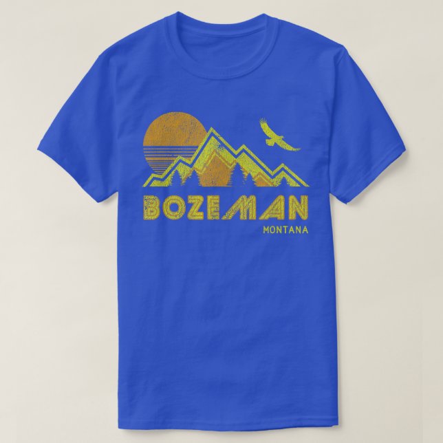 T-shirt Bozeman Montana  Vintage Retro Tee  (Design devant)