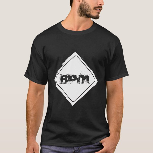 T-shirt Bpm Beats Par Minute Discjockey (Devant)