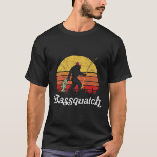 T-shirt Bquatch! Drôle de Bigfoot pêche rétro extérieur