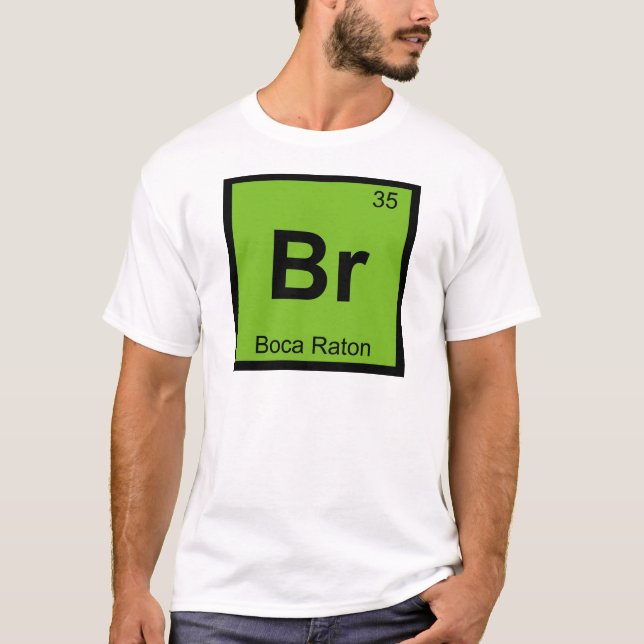 T-shirt Br - Boca Raton Floride Tableau Périodique (Devant)