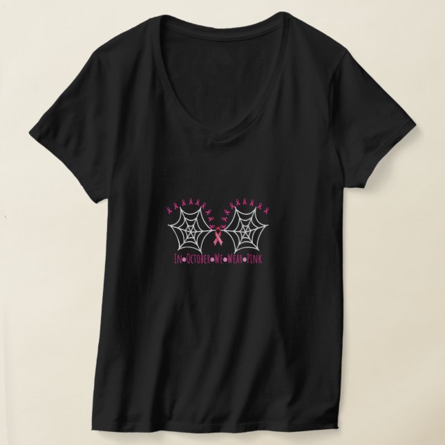 T-shirt Bra en octobre nous portons citrouille rose cancer (Poser)