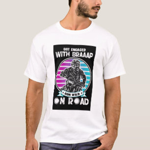 T-shirt Braap S'Est Engagé Rétro Dirt Biker Tee