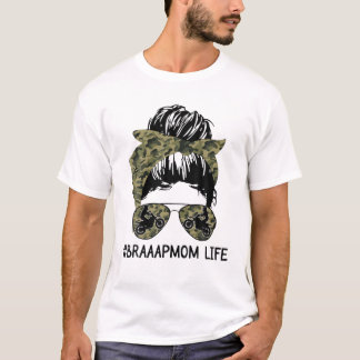 T-shirt Braapmaman Life Armée Motif Headband Par Merch
