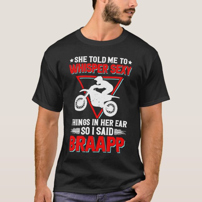 T-shirt Braapp dirt motocross motocross 2 temps dir (Devant)