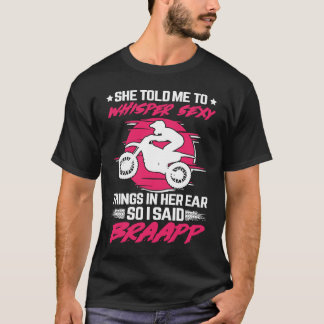 T-shirt Braapp moto cross dirt bike motocross 2 temps terr